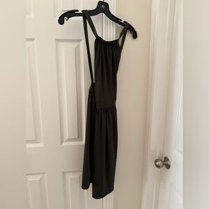 Women’s Sleeveless Gathered Midi Halter Dress